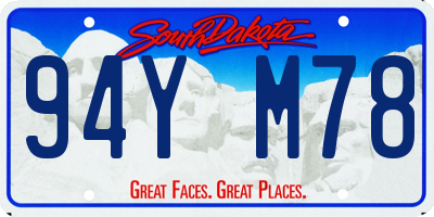 SD license plate 94YM78