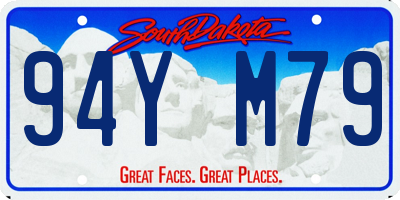SD license plate 94YM79