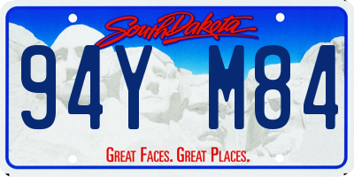 SD license plate 94YM84