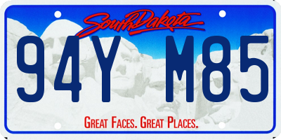 SD license plate 94YM85