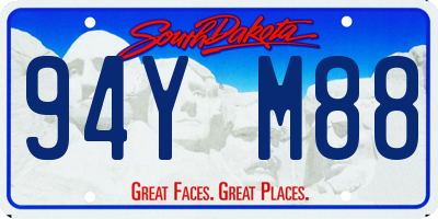 SD license plate 94YM88