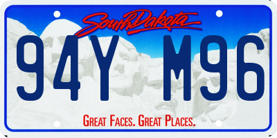 SD license plate 94YM96