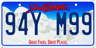 SD license plate 94YM99