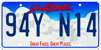 SD license plate 94YN14