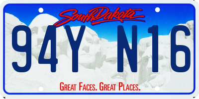 SD license plate 94YN16