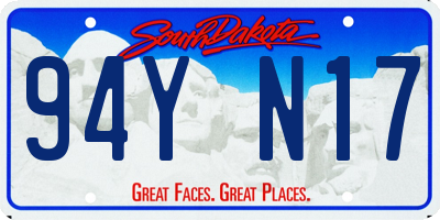 SD license plate 94YN17