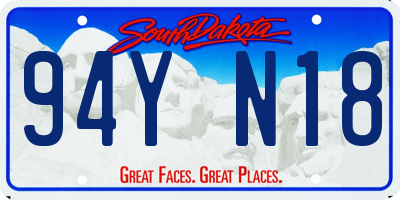SD license plate 94YN18