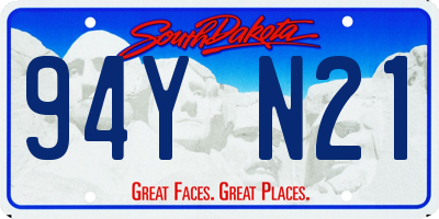 SD license plate 94YN21