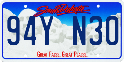 SD license plate 94YN30