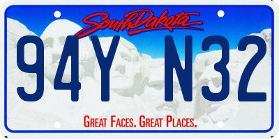 SD license plate 94YN32