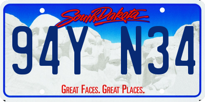 SD license plate 94YN34