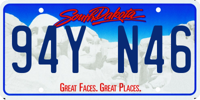 SD license plate 94YN46