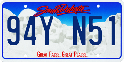 SD license plate 94YN51