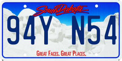 SD license plate 94YN54