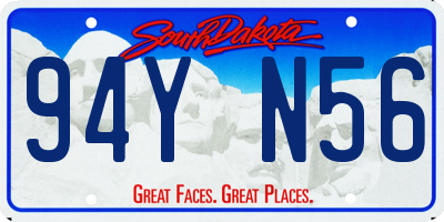 SD license plate 94YN56