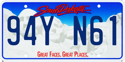 SD license plate 94YN61