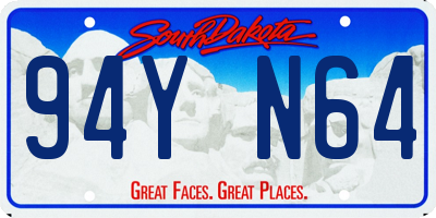 SD license plate 94YN64