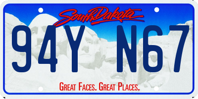 SD license plate 94YN67