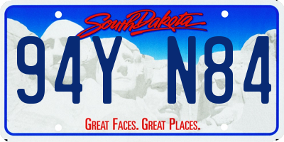 SD license plate 94YN84