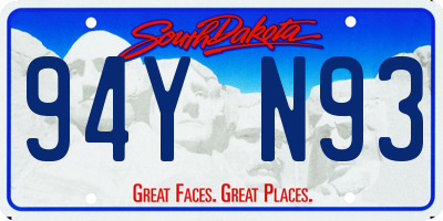 SD license plate 94YN93