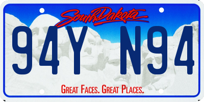 SD license plate 94YN94