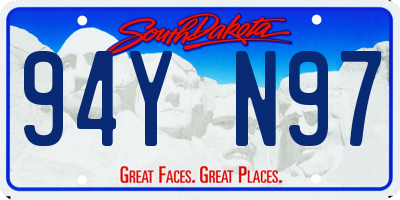 SD license plate 94YN97