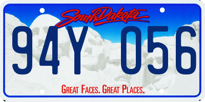 SD license plate 94YO56