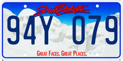 SD license plate 94YO79