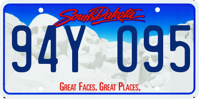 SD license plate 94YO95
