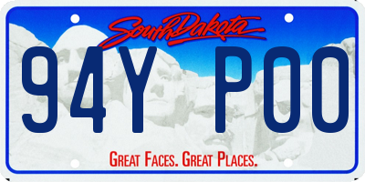 SD license plate 94YP00