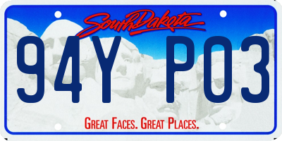 SD license plate 94YP03