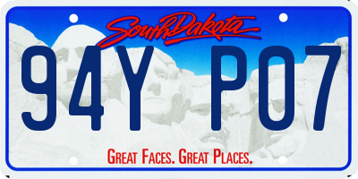 SD license plate 94YP07