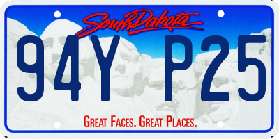SD license plate 94YP25