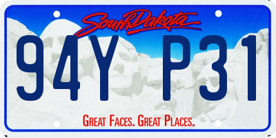 SD license plate 94YP31