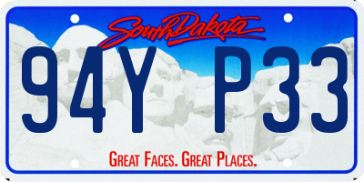 SD license plate 94YP33