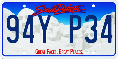 SD license plate 94YP34