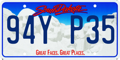 SD license plate 94YP35