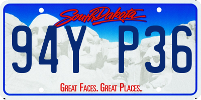 SD license plate 94YP36