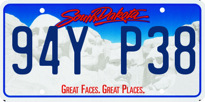 SD license plate 94YP38