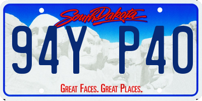 SD license plate 94YP40