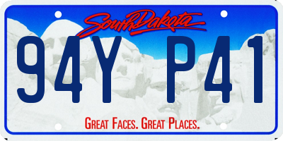 SD license plate 94YP41