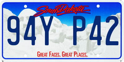 SD license plate 94YP42