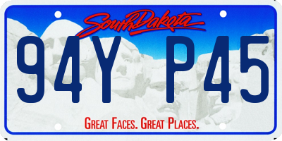 SD license plate 94YP45