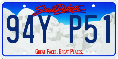 SD license plate 94YP51