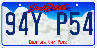 SD license plate 94YP54