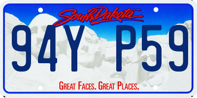 SD license plate 94YP59