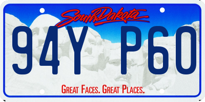 SD license plate 94YP60