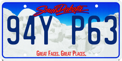 SD license plate 94YP63