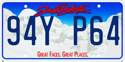 SD license plate 94YP64