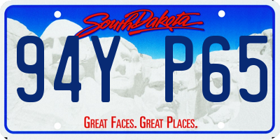 SD license plate 94YP65